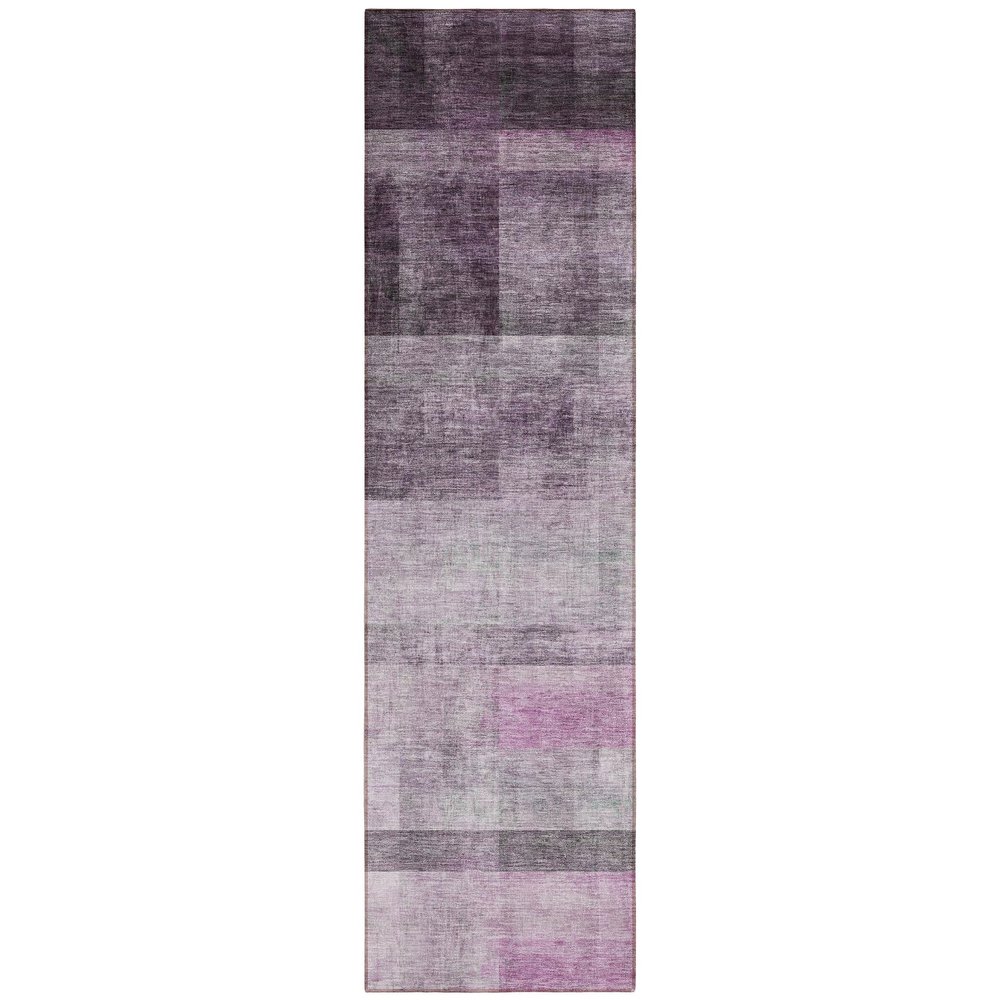 Addison Rugs Chantille ACN568 Purple 2'3" x 7'6" Indoor Outdoor Hallway Runner Rug, Stain Resistant Washable Kitchen Area Carpet for Bathroom, Laundry and Bedroom