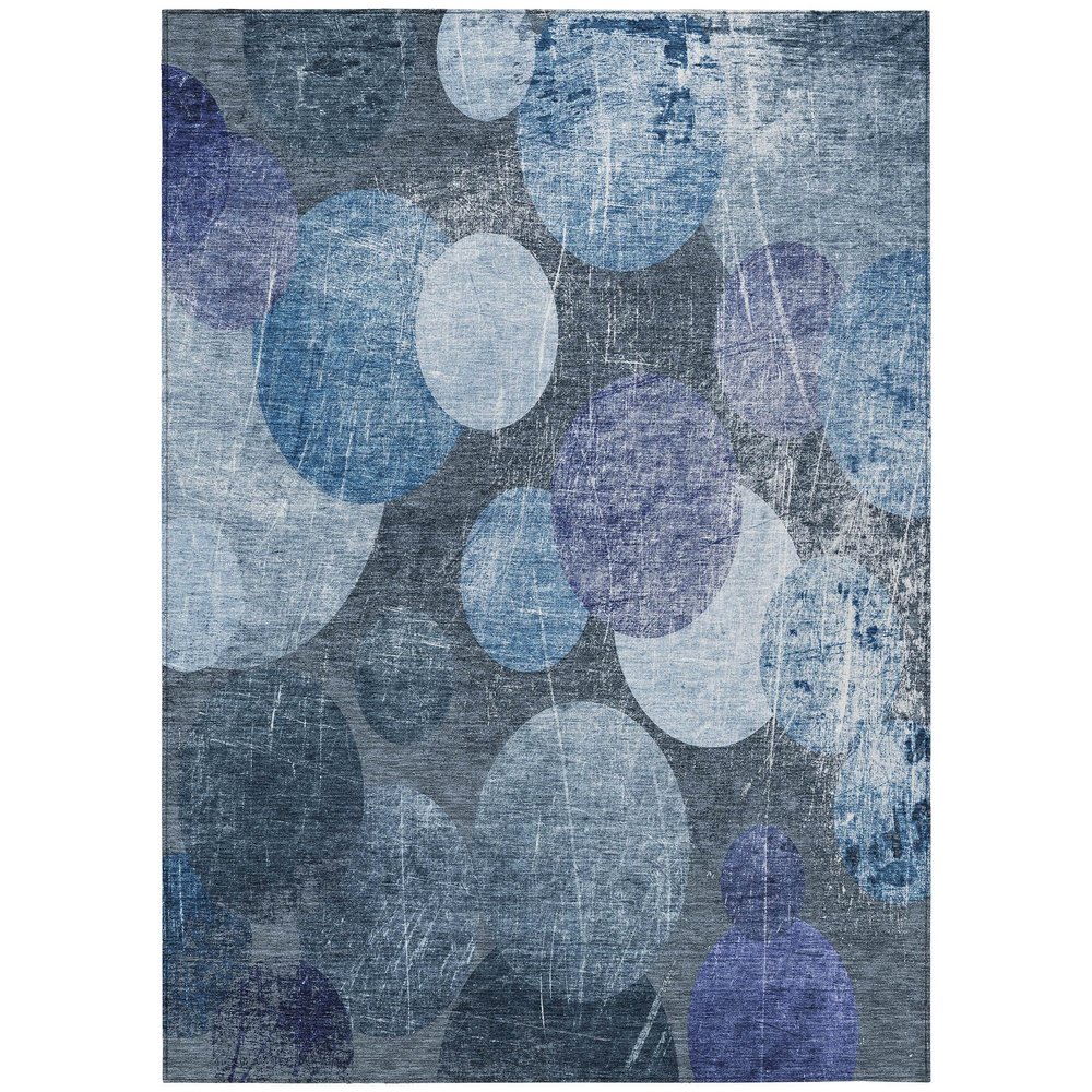 Addison Rugs Chantille ACN556 Blue 5' x 7'6 Indoor Outdoor Area Rug, Stain Resistant, Machine Washable, Non Shedding, Bedroom, Living Room, Dining Room, Kitchen Rug