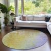 Addison Rugs Chantille ACN562 Gold 8' x 8 Indoor Outdoor Round Area Rug, Stain Resistant, Machine Washable, Non Shedding, Bedroom, Living Room, Dining Room, Kitchen Rug view 2