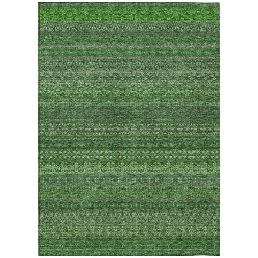 Addison Rugs Chantille ACN527 Green 10' x 14 Indoor Outdoor Area Rug, Stain Resistant, Machine Washable, Non Shedding, Bedroom, Living Room, Dining Room, Kitchen Rug