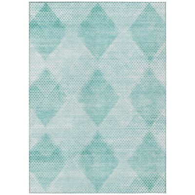 Addison Rugs Chantille ACN139 Teal 10' x 14 Indoor Outdoor Area Rug, Stain Resistant, Machine Washable, Non Shedding, Bedroom, Living Room, Dining Room, Kitchen Rug