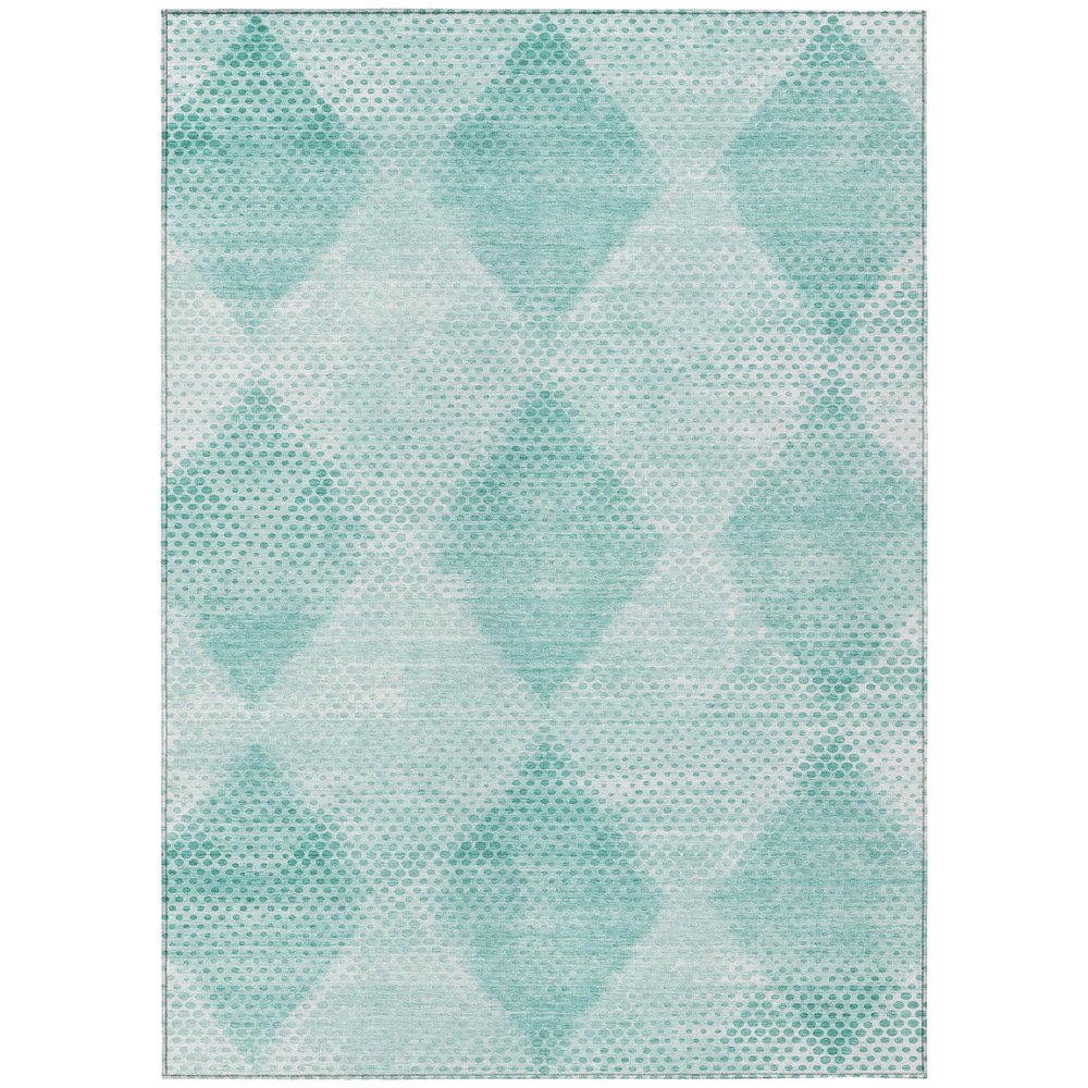 Addison Rugs Chantille ACN139 Teal 10' x 14 Indoor Outdoor Area Rug, Stain Resistant, Machine Washable, Non Shedding, Bedroom, Living Room, Dining Room, Kitchen Rug