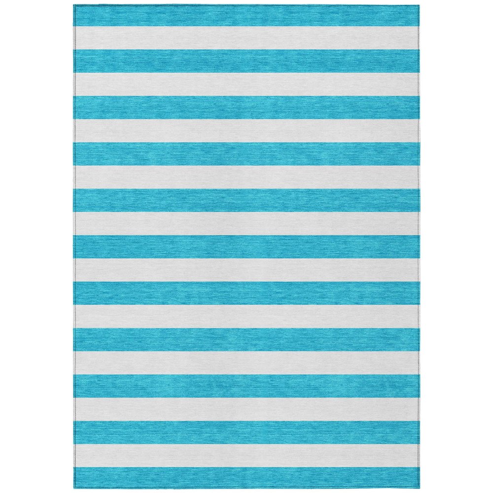 Addison Rugs Chantille ACN528 Teal 9' x 12 Indoor Outdoor Area Rug, Stain Resistant, Machine Washable, Non Shedding, Bedroom, Living Room, Dining Room, Kitchen Rug
