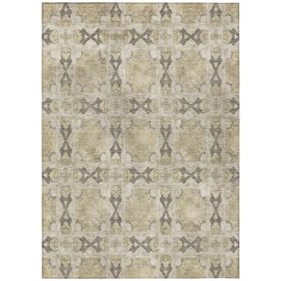 Addison Rugs Chantille ACN564 Brown 5' x 7'6 Indoor Outdoor Area Rug, Stain Resistant, Machine Washable, Non Shedding, Bedroom, Living Room, Dining Room, Kitchen Rug