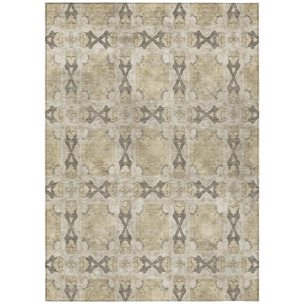 Addison Rugs Chantille ACN564 Brown 5' x 7'6 Indoor Outdoor Area Rug, Stain Resistant, Machine Washable, Non Shedding, Bedroom, Living Room, Dining Room, Kitchen Rug