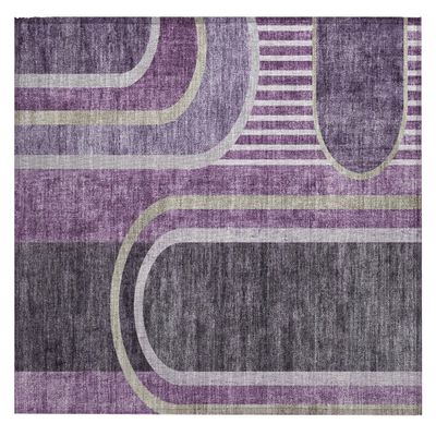 Addison Rugs Chantille ACN532 Purple 1'8" x 2'6 Indoor Outdoor Area Rug, Stain Resistant, Machine Washable, Non Shedding, Bedroom, Living Room, Dining Room, Kitchen Rug