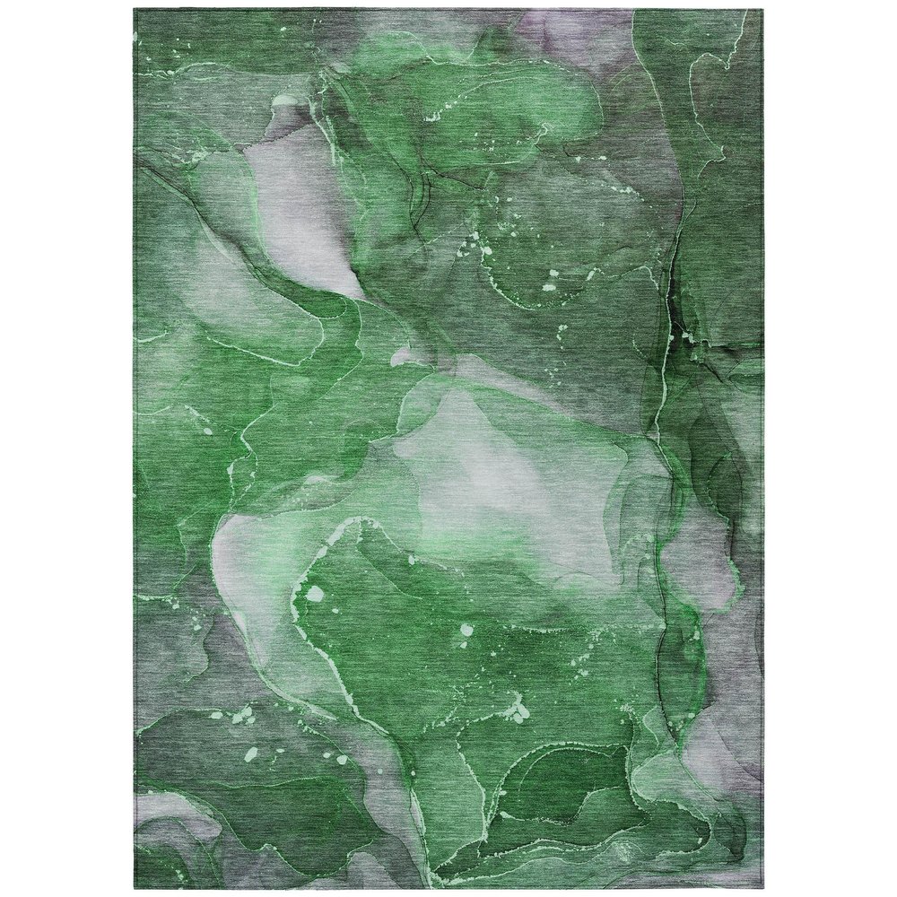 Addison Rugs Chantille ACN522 Green 2'6" x 3'10 Indoor Outdoor Area Rug, Stain Resistant, Machine Washable, Non Shedding, Bedroom, Living Room, Dining Room, Kitchen Rug