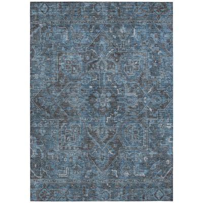 Addison Rugs Chantille ACN171 Blue 9' x 12 Indoor Outdoor Area Rug, Stain Resistant, Machine Washable, Non Shedding, Bedroom, Living Room, Dining Room, Kitchen Rug