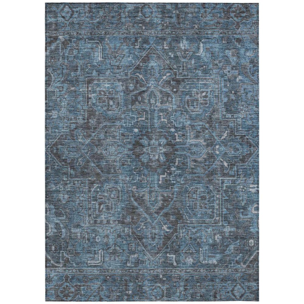 Addison Rugs Chantille ACN171 Blue 9' x 12 Indoor Outdoor Area Rug, Stain Resistant, Machine Washable, Non Shedding, Bedroom, Living Room, Dining Room, Kitchen Rug