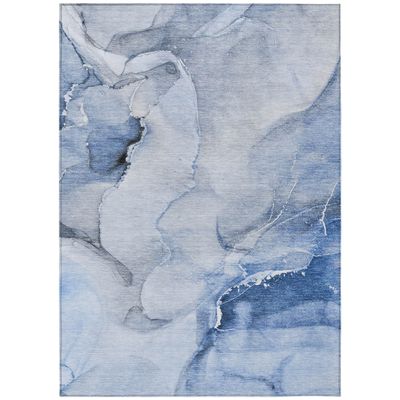 Addison Rugs Chantille ACN521 Blue 3' x 5 Indoor Outdoor Area Rug, Stain Resistant, Machine Washable, Non Shedding, Bedroom, Living Room, Dining Room, Kitchen Rug