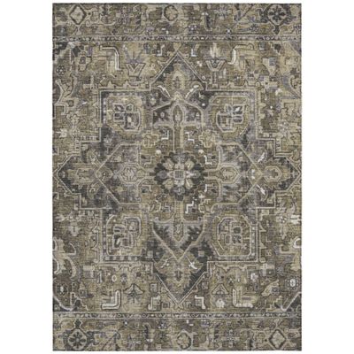 Addison Rugs Chantille ACN570 Brown 9' x 12 Indoor Outdoor Area Rug, Stain Resistant, Machine Washable, Non Shedding, Bedroom, Living Room, Dining Room, Kitchen Rug
