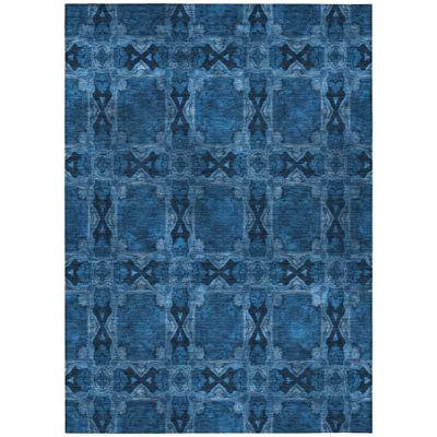 Addison Rugs Chantille ACN564 Blue 3' x 5 Indoor Outdoor Area Rug, Stain Resistant, Machine Washable, Non Shedding, Bedroom, Living Room, Dining Room, Kitchen Rug