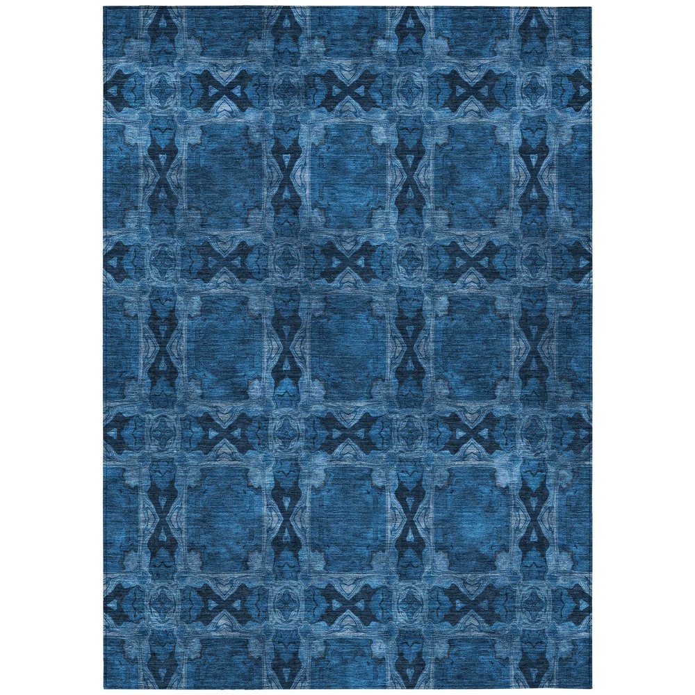 Addison Rugs Chantille ACN564 Blue 3' x 5 Indoor Outdoor Area Rug, Stain Resistant, Machine Washable, Non Shedding, Bedroom, Living Room, Dining Room, Kitchen Rug