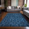 Addison Rugs Chantille ACN564 Blue 3' x 5 Indoor Outdoor Area Rug, Stain Resistant, Machine Washable, Non Shedding, Bedroom, Living Room, Dining Room, Kitchen Rug view 2