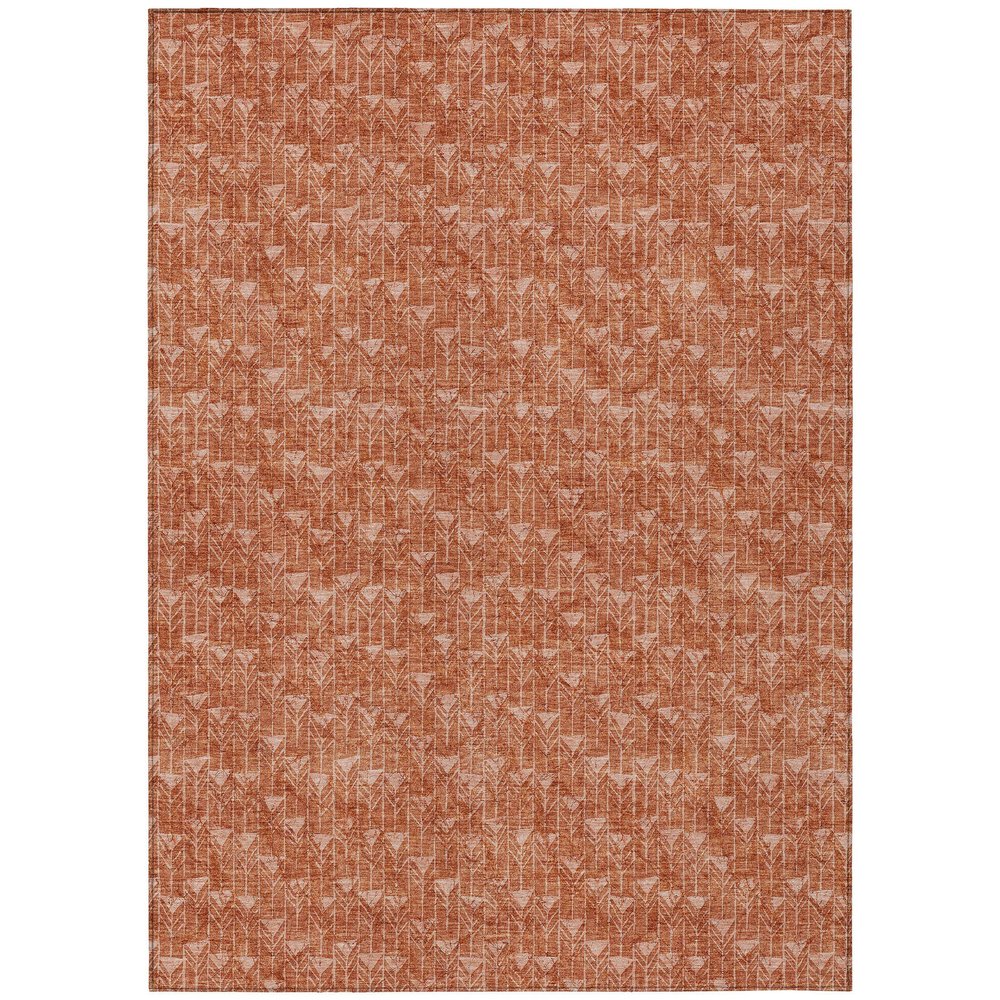 Addison Rugs Chantille ACN514 Terracotta 10' x 14 Indoor Outdoor Area Rug, Stain Resistant, Machine Washable, Non Shedding, Bedroom, Living Room, Dining Room, Kitchen Rug