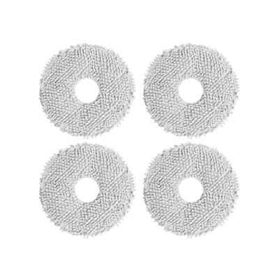 TEidea Vacuum Cleaner Accessories, Rubber/Side Brush, Lid, Filter, Mop Cloth Optional Compatible for Dream Bot L10s Pro L10s Ultra (Color : Mop 4PC)