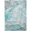 Addison Rugs Chantille ACN512 Teal 3' x 5 Indoor Outdoor Area Rug, Stain Resistant, Machine Washable, Non Shedding, Bedroom, Living Room, Dining Room, Kitchen Rug view 1