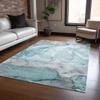 Addison Rugs Chantille ACN512 Teal 3' x 5 Indoor Outdoor Area Rug, Stain Resistant, Machine Washable, Non Shedding, Bedroom, Living Room, Dining Room, Kitchen Rug view 2