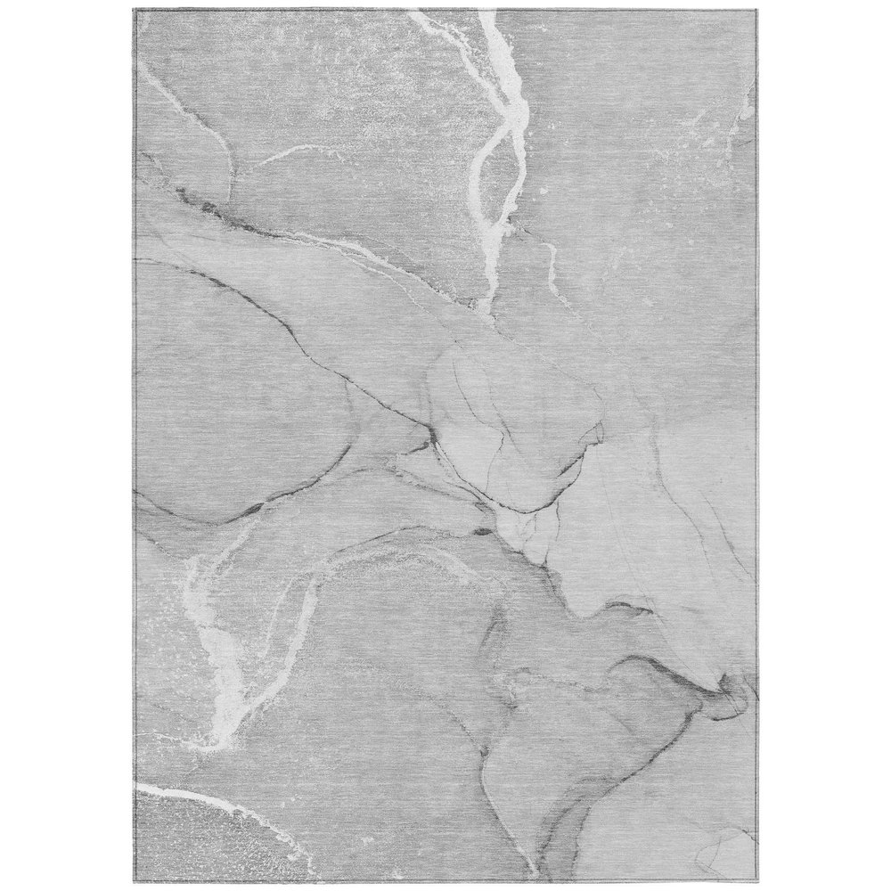 Addison Rugs Chantille ACN510 Gray 5' x 7'6 Indoor Outdoor Area Rug, Stain Resistant, Machine Washable, Non Shedding, Bedroom, Living Room, Dining Room, Kitchen Rug