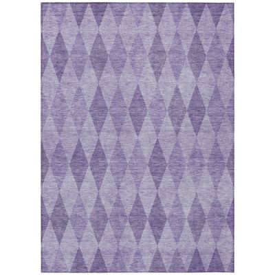 Addison Rugs Chantille ACN561 Purple 5' x 7'6 Indoor Outdoor Area Rug, Stain Resistant, Machine Washable, Non Shedding, Bedroom, Living Room, Dining Room, Kitchen Rug