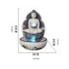 Tabletop Fountain 23.6 inch Tall Indoor/Outdoor Buddha Tabletop Water Fountain with LED Lights - Zen Tabletop Water Fountain for Home Office Decor Desktop Fountains view 2