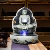 Tabletop Fountain 23.6 inch Tall Indoor/Outdoor Buddha Tabletop Water Fountain with LED Lights - Zen Tabletop Water Fountain for Home Office Decor Desktop Fountains view 3