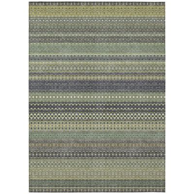 Addison Rugs Chantille ACN527 Green 3' x 5 Indoor Outdoor Area Rug, Stain Resistant, Machine Washable, Non Shedding, Bedroom, Living Room, Dining Room, Kitchen Rug