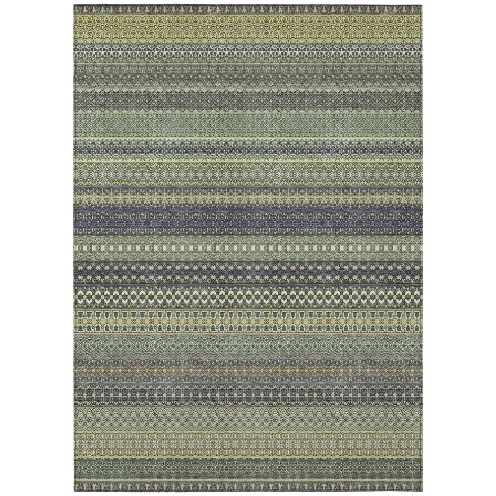 Addison Rugs Chantille ACN527 Green 3' x 5 Indoor Outdoor Area Rug, Stain Resistant, Machine Washable, Non Shedding, Bedroom, Living Room, Dining Room, Kitchen Rug