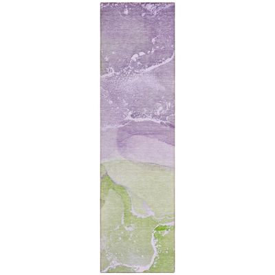 Addison Rugs Chantille ACN517 Purple 2'3" x 7'6" Indoor Outdoor Hallway Runner Rug, Stain Resistant Washable Kitchen Area Carpet for Bathroom, Laundry and Bedroom