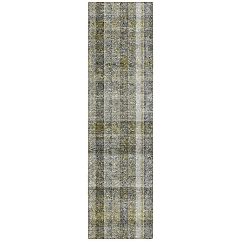 Addison Rugs Chantille ACN534 Gray 2'3" x 7'6" Indoor Outdoor Hallway Runner Rug, Stain Resistant Washable Kitchen Area Carpet for Bathroom, Laundry and Bedroom