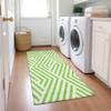 Addison Rugs Chantille ACN550 Green 2'3" x 7'6" Indoor Outdoor Hallway Runner Rug, Stain Resistant Washable Kitchen Area Carpet for Bathroom, Laundry and Bedroom view 2