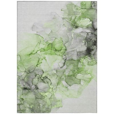 Addison Rugs Chantille ACN520 Green 2'6" x 3'10 Indoor Outdoor Area Rug, Stain Resistant, Machine Washable, Non Shedding, Bedroom, Living Room, Dining Room, Kitchen Rug