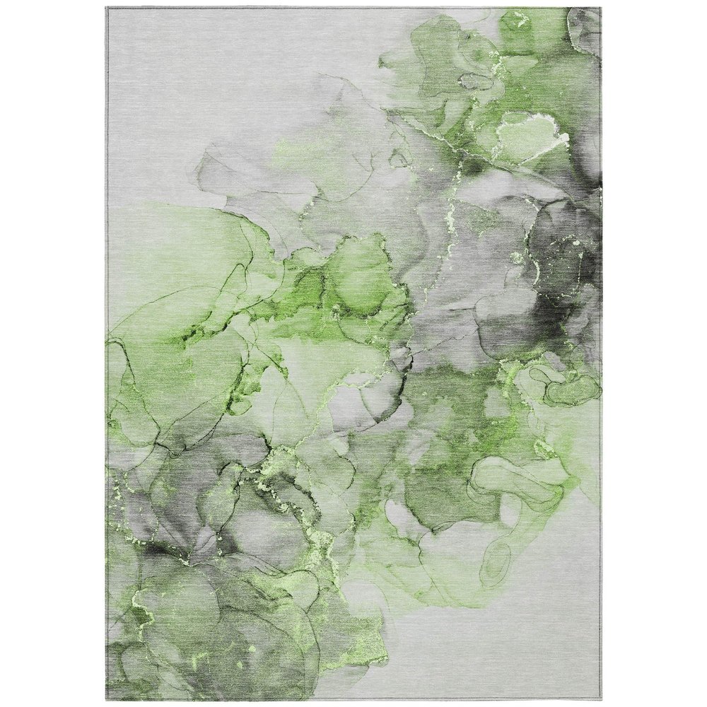Addison Rugs Chantille ACN520 Green 2'6" x 3'10 Indoor Outdoor Area Rug, Stain Resistant, Machine Washable, Non Shedding, Bedroom, Living Room, Dining Room, Kitchen Rug