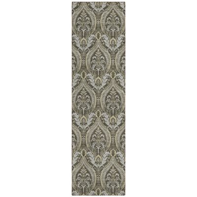 Addison Rugs Chantille ACN572 Brown 2'3" x 7'6" Indoor Outdoor Hallway Runner Rug, Stain Resistant Washable Kitchen Area Carpet for Bathroom, Laundry and Bedroom