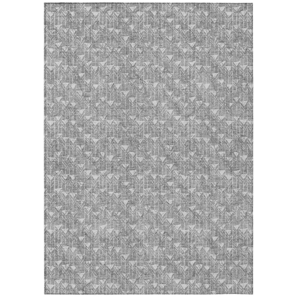 Addison Rugs Chantille ACN514 Gray 3' x 5 Indoor Outdoor Area Rug, Stain Resistant, Machine Washable, Non Shedding, Bedroom, Living Room, Dining Room, Kitchen Rug