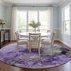 Addison Rugs Chantille ACN520 Purple 8' x 8 Indoor Outdoor Round Area Rug, Stain Resistant, Machine Washable, Non Shedding, Bedroom, Living Room, Dining Room, Kitchen Rug view 2