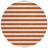 Addison Rugs Chantille ACN528 Orange 8' x 8 Indoor Outdoor Round Area Rug, Stain Resistant, Machine Washable, Non Shedding, Bedroom, Living Room, Dining Room, Kitchen Rug view 1