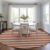 Addison Rugs Chantille ACN528 Orange 8' x 8 Indoor Outdoor Round Area Rug, Stain Resistant, Machine Washable, Non Shedding, Bedroom, Living Room, Dining Room, Kitchen Rug view 2