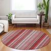 Addison Rugs Chantille ACN543 Red 8' x 8' Indoor Outdoor Round Rug, Easy Clean, Machine Washable, Non Shedding, Bedroom, Living Room, Dining Room, Kitchen, Patio Rug view 2