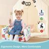 MeMoreCool Glow Alphabet Toddler Sofa Bed  2-in-1 Foldable Foam Chair for Kids Light-Up Letters, Soft Supportive Foam, Machine-Washable Cover, Great for Boys and Girls view 3