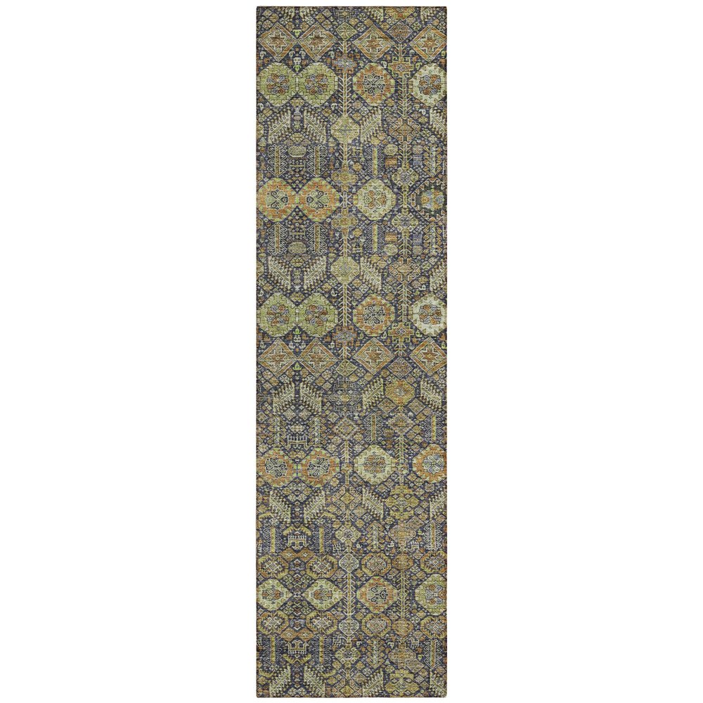 Addison Rugs Chantille ACN174 Orange 2'3" x 7'6" Indoor Outdoor Hallway Runner Rug, Stain Resistant Washable Kitchen Area Carpet for Bathroom, Laundry and Bedroom