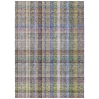 Addison Rugs Chantille ACN534 Gray 5' x 7'6 Indoor Outdoor Area Rug, Stain Resistant, Machine Washable, Non Shedding, Bedroom, Living Room, Dining Room, Kitchen Rug
