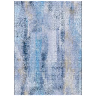 Addison Rugs Chantille ACN137 Blue 8' x 10 Indoor Outdoor Area Rug, Stain Resistant, Machine Washable, Non Shedding, Bedroom, Living Room, Dining Room, Kitchen Rug