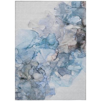 Addison Rugs Chantille ACN520 Blue 2'6" x 3'10 Indoor Outdoor Area Rug, Stain Resistant, Machine Washable, Non Shedding, Bedroom, Living Room, Dining Room, Kitchen Rug