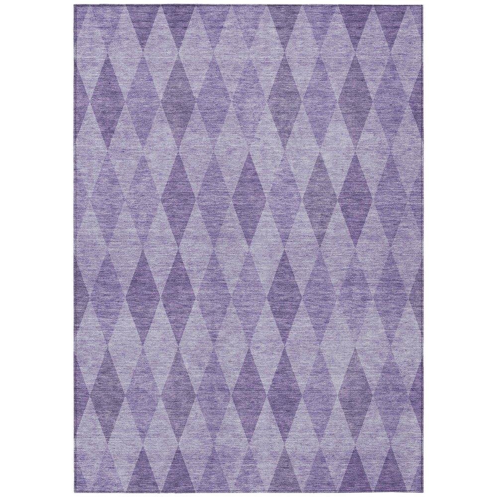 Addison Rugs Chantille ACN561 Purple 8' x 10 Indoor Outdoor Area Rug, Stain Resistant, Machine Washable, Non Shedding, Bedroom, Living Room, Dining Room, Kitchen Rug