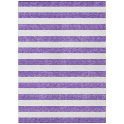 Addison Rugs Chantille ACN528 Purple 8' x 10 Indoor Outdoor Area Rug, Stain Resistant, Machine Washable, Non Shedding, Bedroom, Living Room, Dining Room, Kitchen Rug