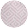 Addison Rugs Chantille ACN550 Pink 8' x 8 Indoor Outdoor Round Area Rug, Stain Resistant, Machine Washable, Non Shedding, Bedroom, Living Room, Dining Room, Kitchen Rug view 1