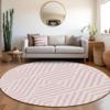 Addison Rugs Chantille ACN550 Pink 8' x 8 Indoor Outdoor Round Area Rug, Stain Resistant, Machine Washable, Non Shedding, Bedroom, Living Room, Dining Room, Kitchen Rug view 4