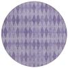 Addison Rugs Chantille ACN561 Purple 8' x 8 Indoor Outdoor Round Area Rug, Stain Resistant, Machine Washable, Non Shedding, Bedroom, Living Room, Dining Room, Kitchen Rug view 1