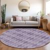 Addison Rugs Chantille ACN561 Purple 8' x 8 Indoor Outdoor Round Area Rug, Stain Resistant, Machine Washable, Non Shedding, Bedroom, Living Room, Dining Room, Kitchen Rug view 2